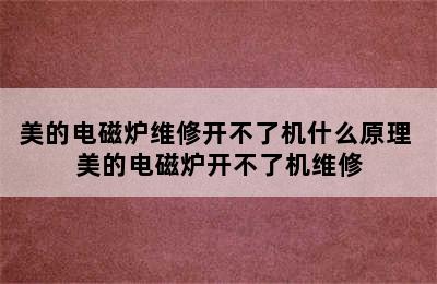 美的电磁炉维修开不了机什么原理 美的电磁炉开不了机维修